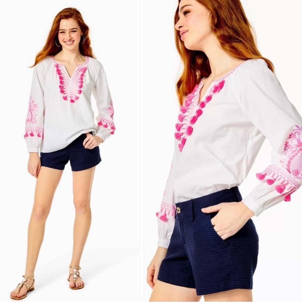 Lilly Pulitzer, Navy Callahan shorts - size 8 - Picture 3 of 6